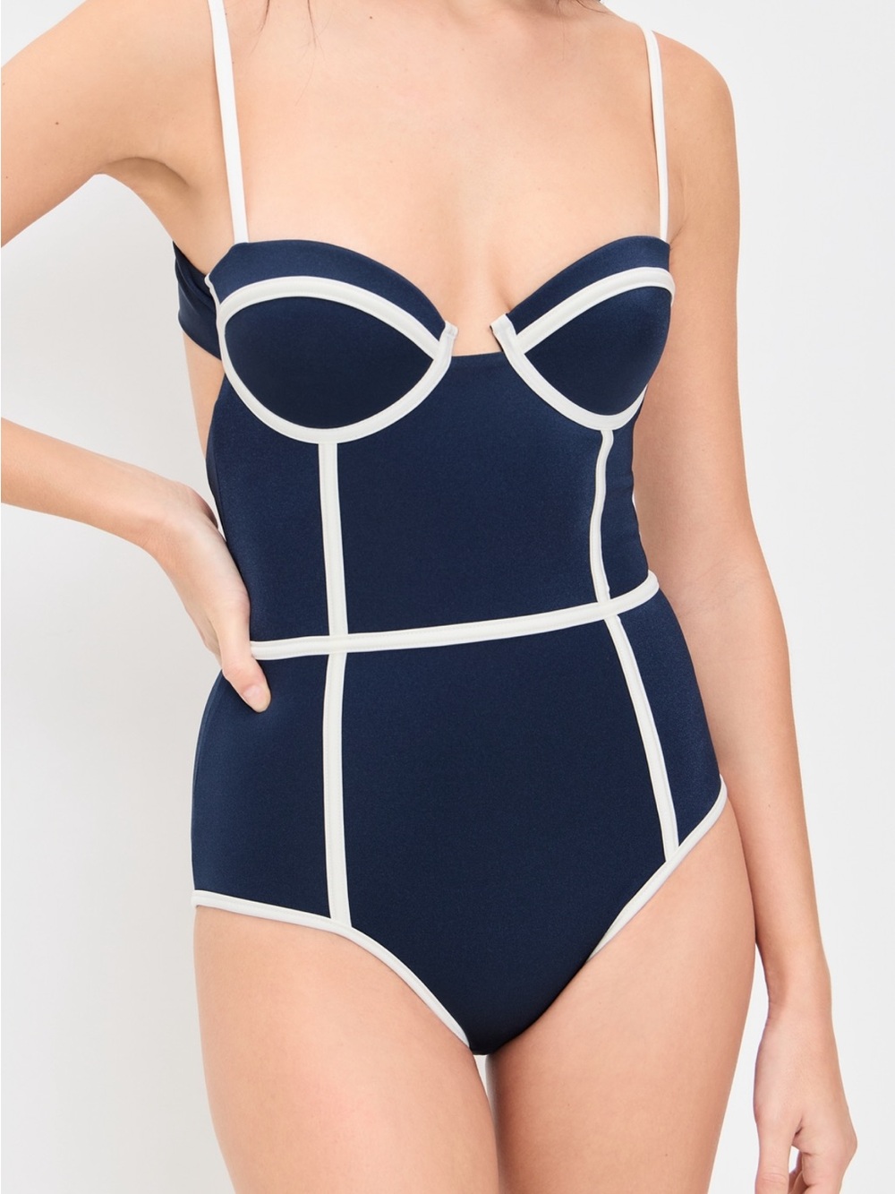 Ancora
Aura One Piece Navy Contrast-Trim One-Piece Swimsuit - Women